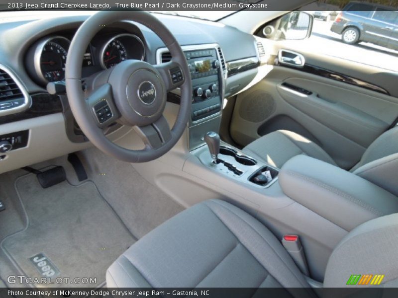 True Blue Pearl / Dark Graystone/Medium Graystone 2013 Jeep Grand Cherokee Laredo