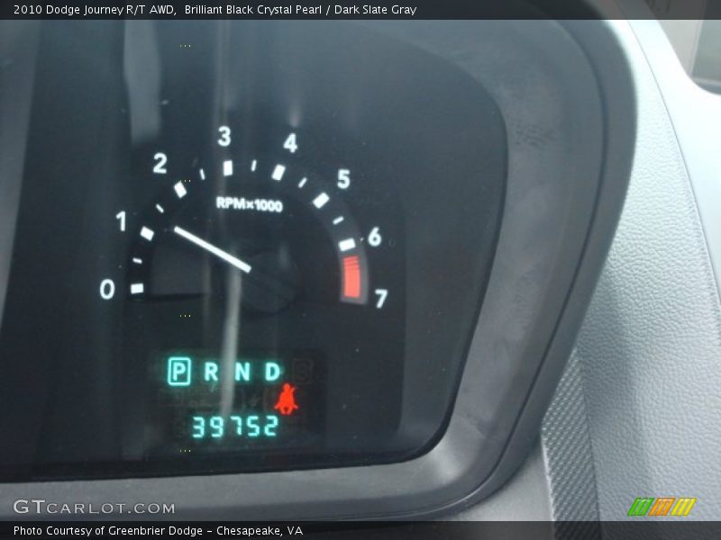 Brilliant Black Crystal Pearl / Dark Slate Gray 2010 Dodge Journey R/T AWD