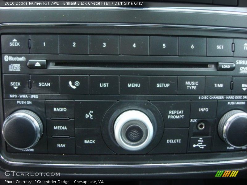 Brilliant Black Crystal Pearl / Dark Slate Gray 2010 Dodge Journey R/T AWD