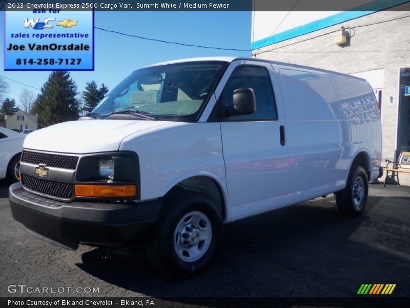Summit White / Medium Pewter 2013 Chevrolet Express 2500 Cargo Van