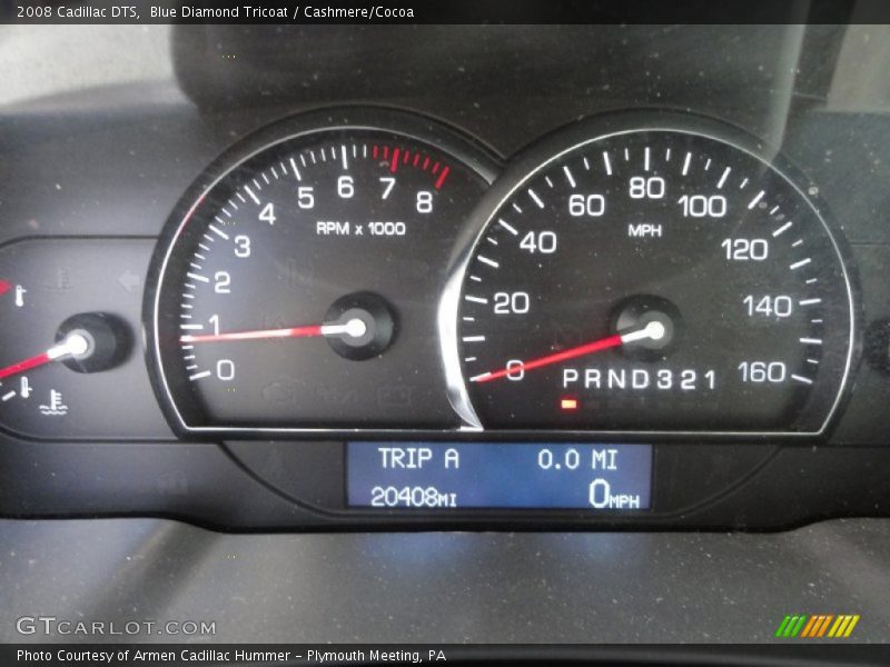 Blue Diamond Tricoat / Cashmere/Cocoa 2008 Cadillac DTS