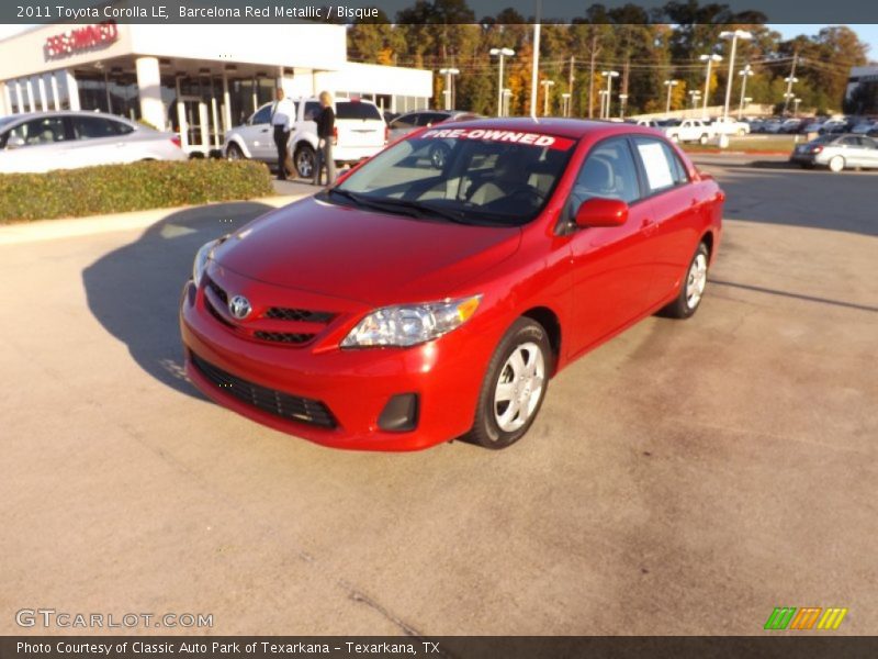 Barcelona Red Metallic / Bisque 2011 Toyota Corolla LE