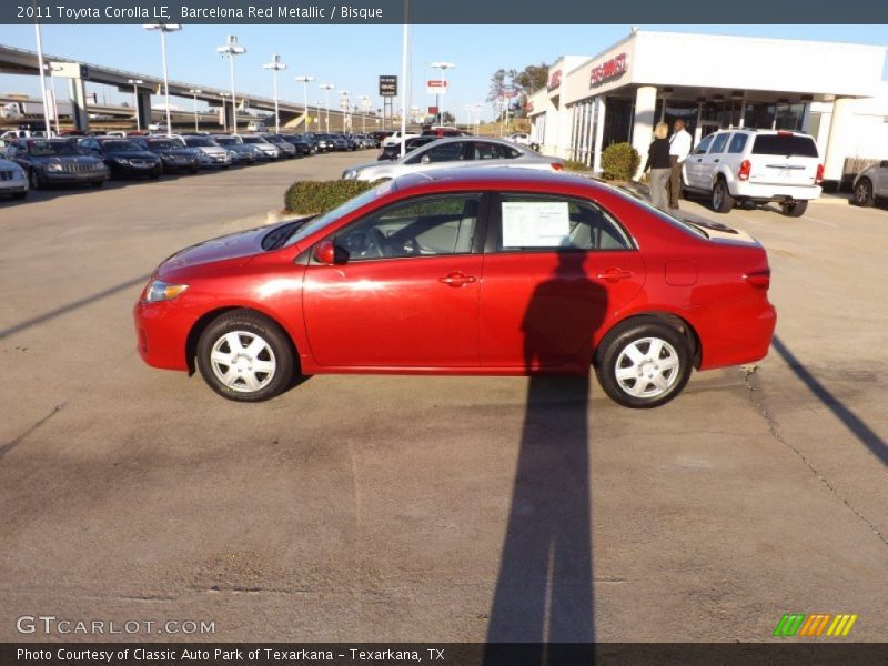 Barcelona Red Metallic / Bisque 2011 Toyota Corolla LE
