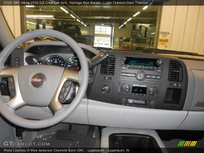 Heritage Blue Metallic / Light Titanium/Dark Titanium 2013 GMC Sierra 1500 SLE Crew Cab 4x4