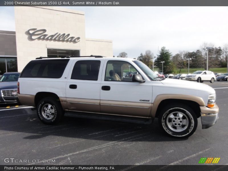 Summit White / Medium Oak 2000 Chevrolet Suburban 1500 LS 4x4
