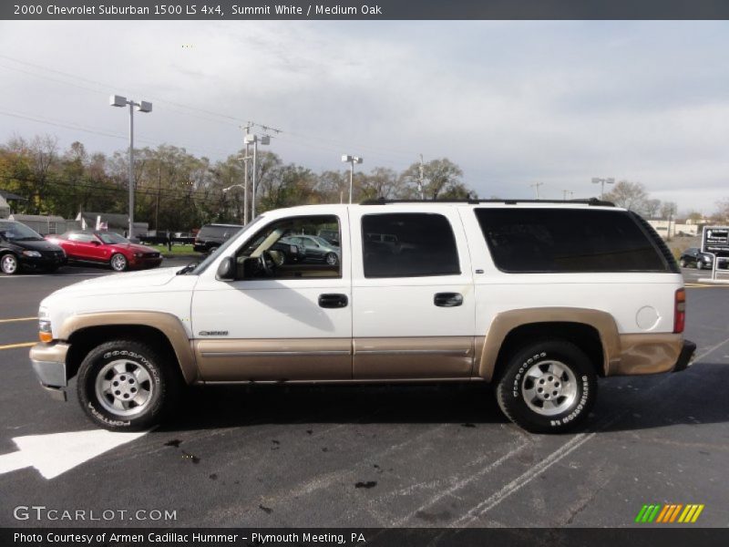 Summit White / Medium Oak 2000 Chevrolet Suburban 1500 LS 4x4