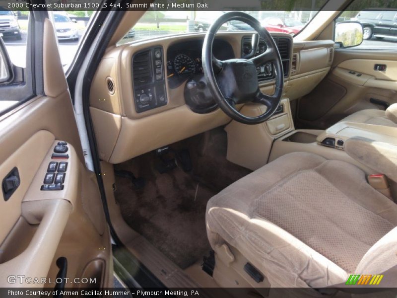 Summit White / Medium Oak 2000 Chevrolet Suburban 1500 LS 4x4