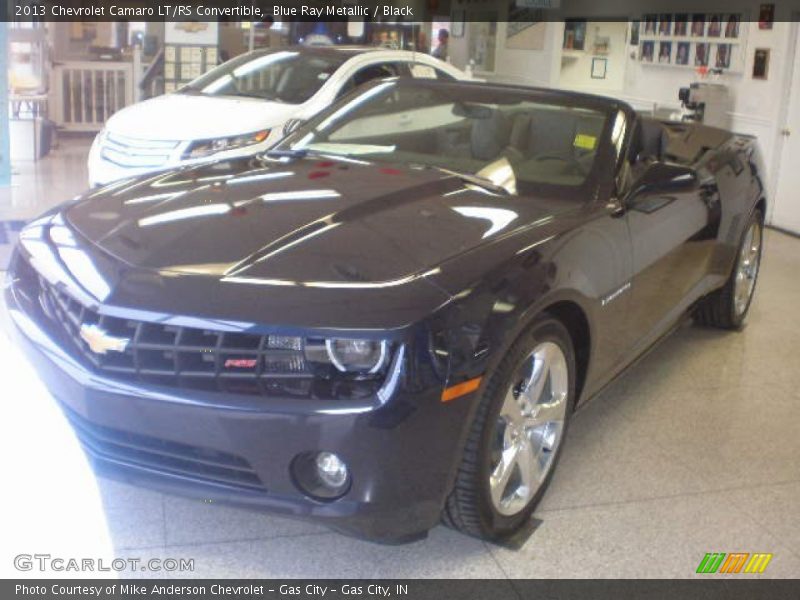 Blue Ray Metallic / Black 2013 Chevrolet Camaro LT/RS Convertible