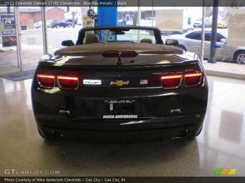 Blue Ray Metallic / Black 2013 Chevrolet Camaro LT/RS Convertible