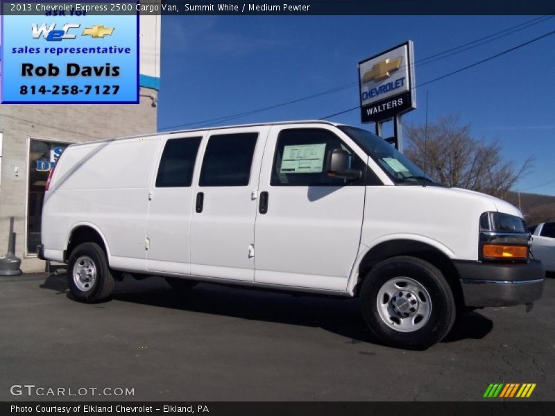 Summit White / Medium Pewter 2013 Chevrolet Express 2500 Cargo Van