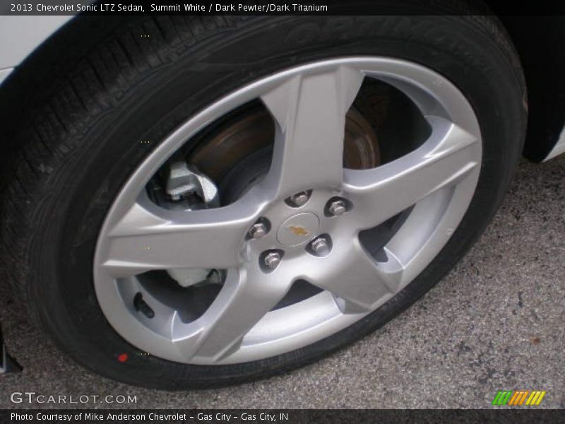 Summit White / Dark Pewter/Dark Titanium 2013 Chevrolet Sonic LTZ Sedan