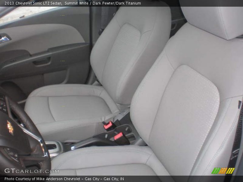 Summit White / Dark Pewter/Dark Titanium 2013 Chevrolet Sonic LTZ Sedan