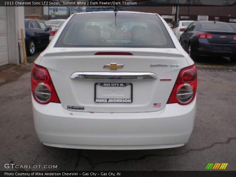 Summit White / Dark Pewter/Dark Titanium 2013 Chevrolet Sonic LTZ Sedan