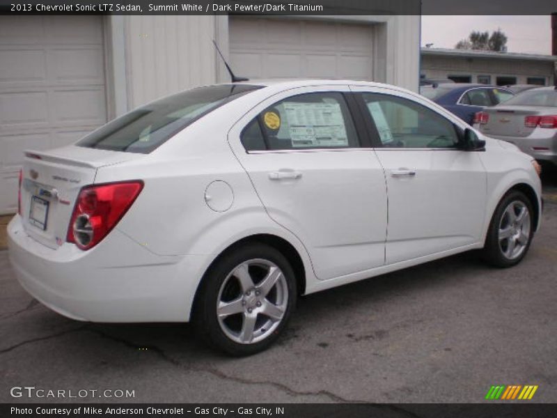 Summit White / Dark Pewter/Dark Titanium 2013 Chevrolet Sonic LTZ Sedan
