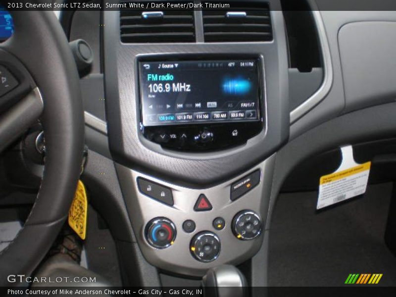 Summit White / Dark Pewter/Dark Titanium 2013 Chevrolet Sonic LTZ Sedan