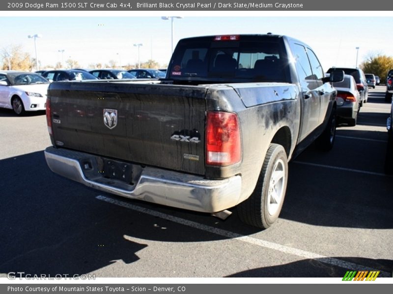 Brilliant Black Crystal Pearl / Dark Slate/Medium Graystone 2009 Dodge Ram 1500 SLT Crew Cab 4x4