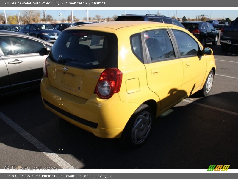 Summer Yellow / Charcoal 2009 Chevrolet Aveo Aveo5 LT