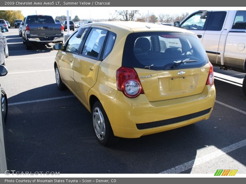Summer Yellow / Charcoal 2009 Chevrolet Aveo Aveo5 LT