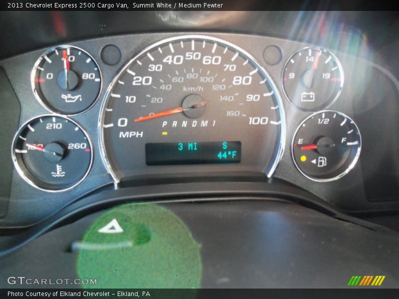 2013 Express 2500 Cargo Van 2500 Cargo Van Gauges