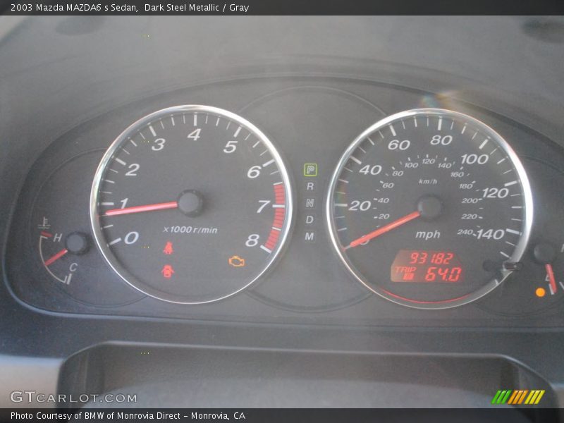Dark Steel Metallic / Gray 2003 Mazda MAZDA6 s Sedan