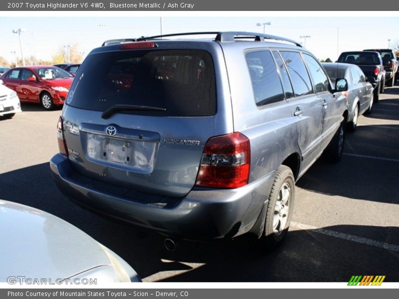 Bluestone Metallic / Ash Gray 2007 Toyota Highlander V6 4WD
