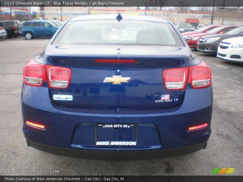 Blue Topaz Metallic / Jet Black/Titanium 2013 Chevrolet Malibu LT