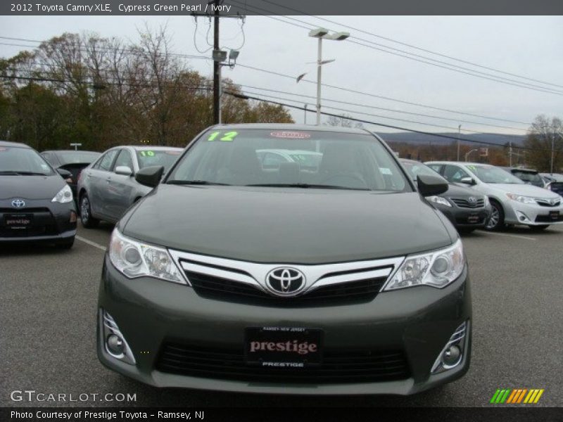 Cypress Green Pearl / Ivory 2012 Toyota Camry XLE