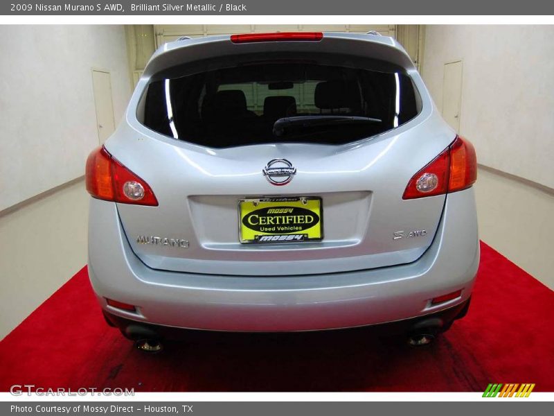 Brilliant Silver Metallic / Black 2009 Nissan Murano S AWD