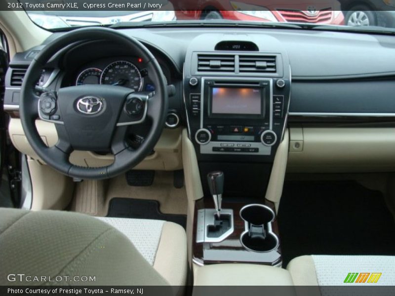 Cypress Green Pearl / Ivory 2012 Toyota Camry XLE