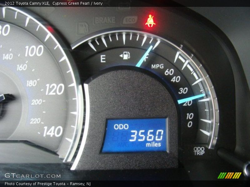 Cypress Green Pearl / Ivory 2012 Toyota Camry XLE