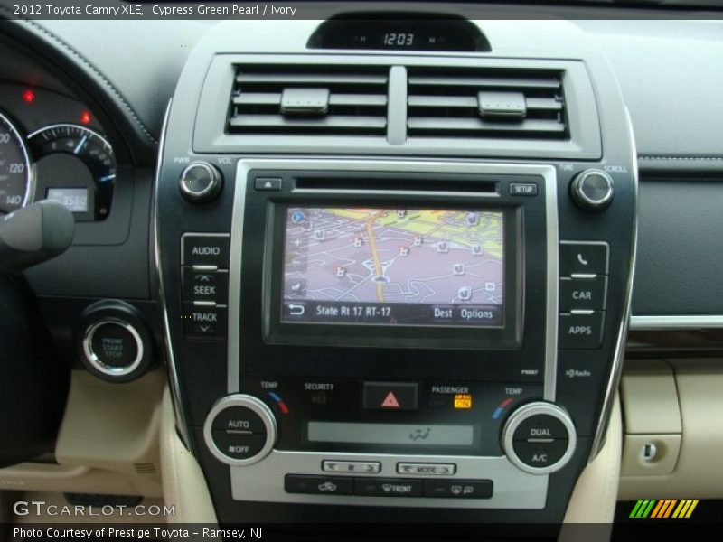 Cypress Green Pearl / Ivory 2012 Toyota Camry XLE
