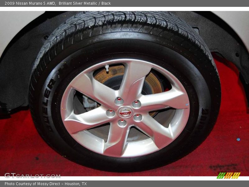 Brilliant Silver Metallic / Black 2009 Nissan Murano S AWD