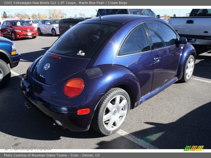 Marlin Blue Pearl / Cream Beige 2002 Volkswagen New Beetle GLX 1.8T Coupe