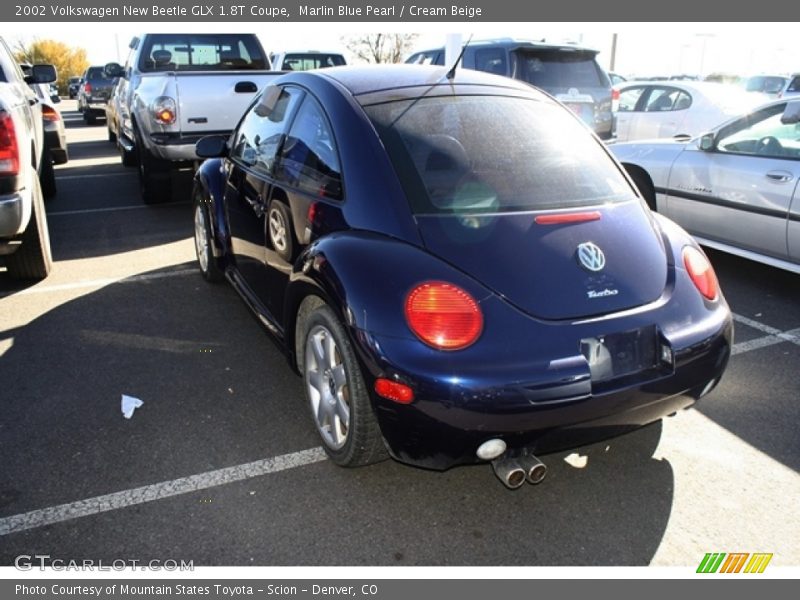 Marlin Blue Pearl / Cream Beige 2002 Volkswagen New Beetle GLX 1.8T Coupe