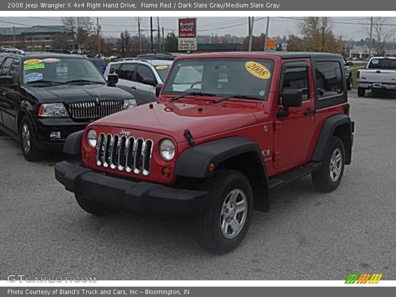 Flame Red / Dark Slate Gray/Medium Slate Gray 2008 Jeep Wrangler X 4x4 Right Hand Drive