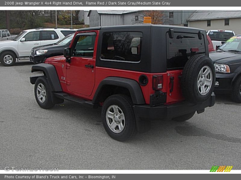 Flame Red / Dark Slate Gray/Medium Slate Gray 2008 Jeep Wrangler X 4x4 Right Hand Drive
