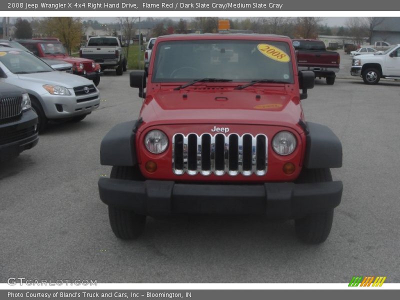 Flame Red / Dark Slate Gray/Medium Slate Gray 2008 Jeep Wrangler X 4x4 Right Hand Drive