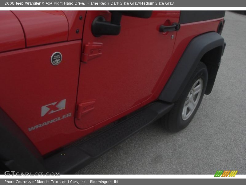 Flame Red / Dark Slate Gray/Medium Slate Gray 2008 Jeep Wrangler X 4x4 Right Hand Drive