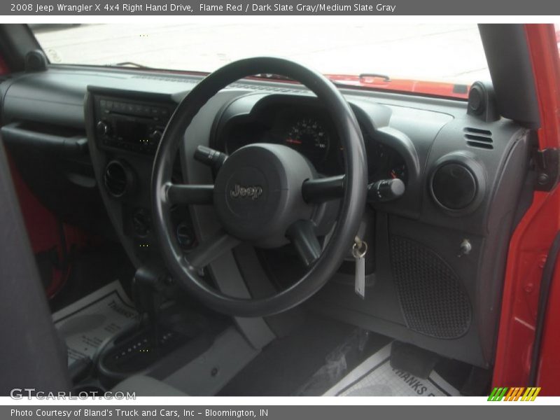 Flame Red / Dark Slate Gray/Medium Slate Gray 2008 Jeep Wrangler X 4x4 Right Hand Drive