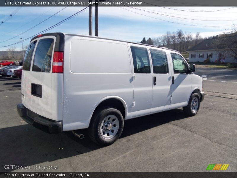 Summit White / Medium Pewter 2013 Chevrolet Express 1500 AWD Cargo Van