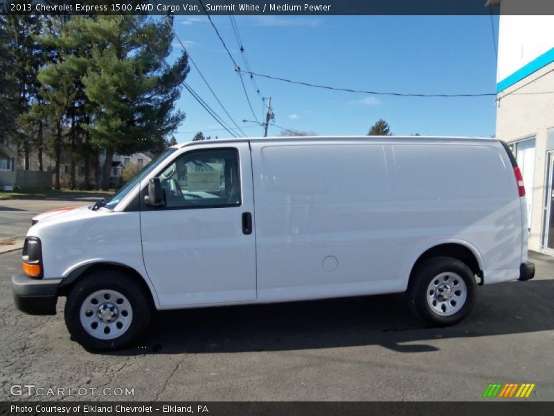 Summit White / Medium Pewter 2013 Chevrolet Express 1500 AWD Cargo Van