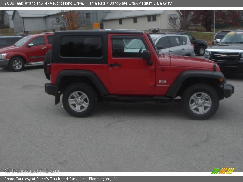 Flame Red / Dark Slate Gray/Medium Slate Gray 2008 Jeep Wrangler X 4x4 Right Hand Drive