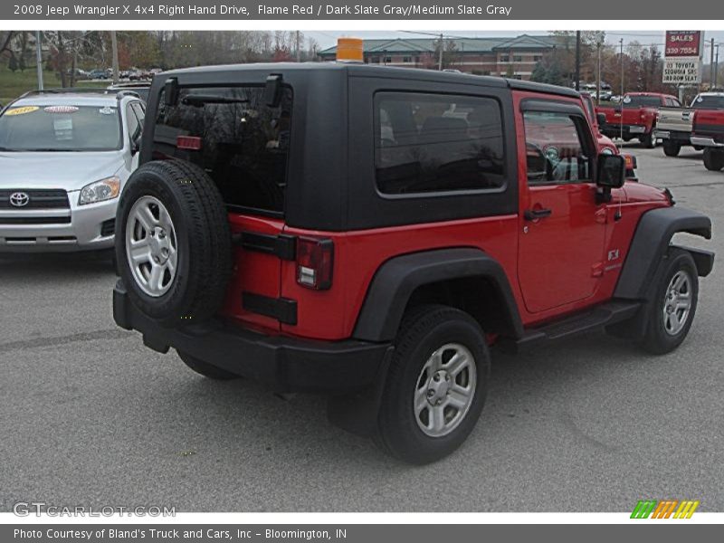 Flame Red / Dark Slate Gray/Medium Slate Gray 2008 Jeep Wrangler X 4x4 Right Hand Drive