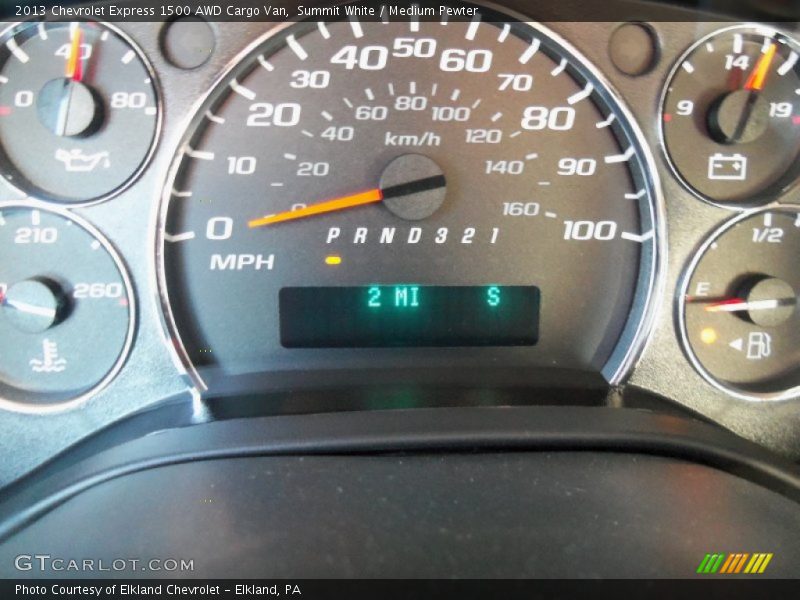 Summit White / Medium Pewter 2013 Chevrolet Express 1500 AWD Cargo Van