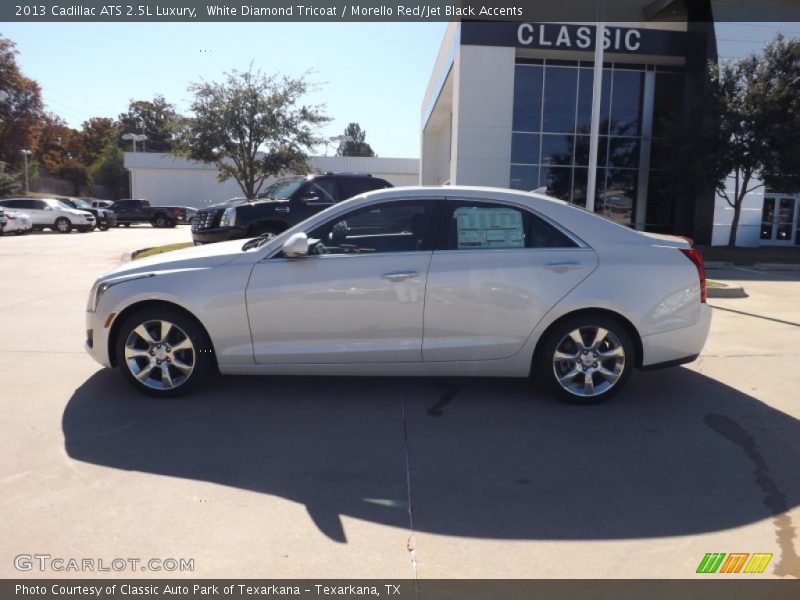 White Diamond Tricoat / Morello Red/Jet Black Accents 2013 Cadillac ATS 2.5L Luxury