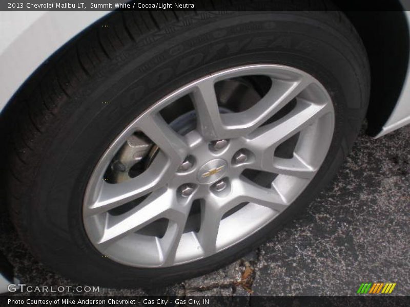 Summit White / Cocoa/Light Neutral 2013 Chevrolet Malibu LT