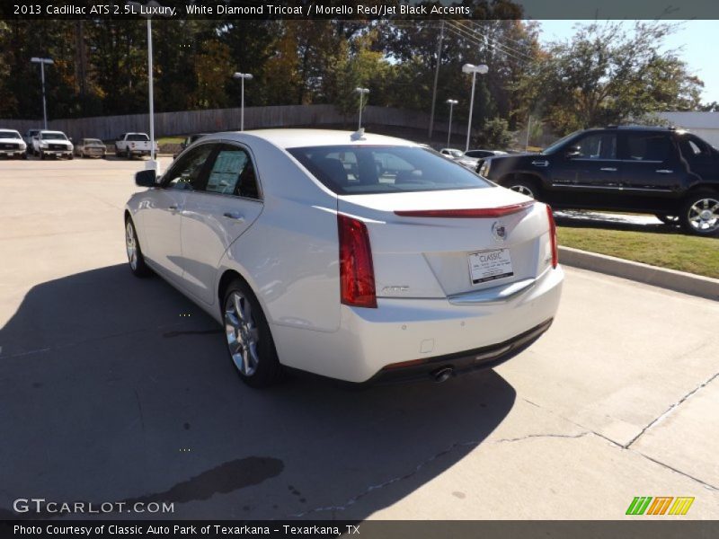 White Diamond Tricoat / Morello Red/Jet Black Accents 2013 Cadillac ATS 2.5L Luxury