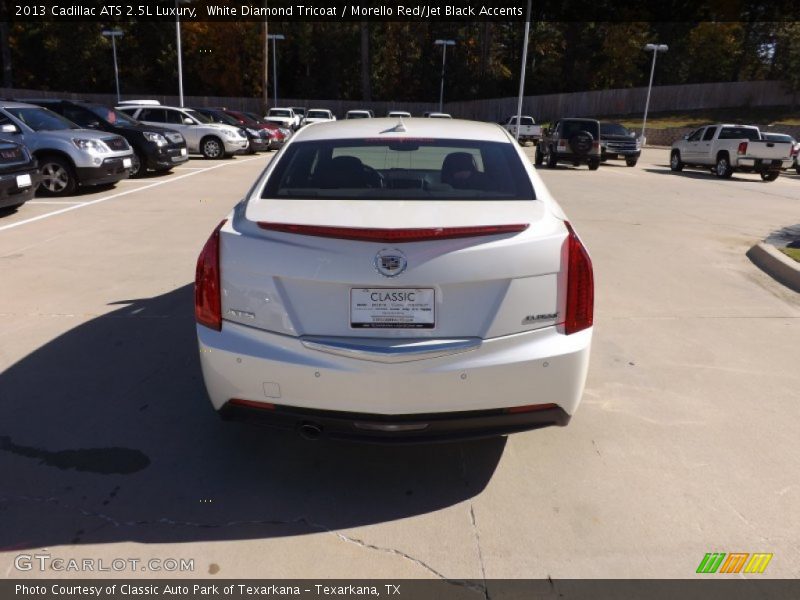 White Diamond Tricoat / Morello Red/Jet Black Accents 2013 Cadillac ATS 2.5L Luxury