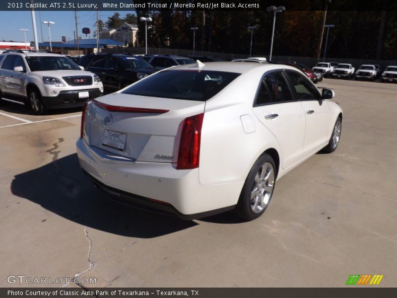 White Diamond Tricoat / Morello Red/Jet Black Accents 2013 Cadillac ATS 2.5L Luxury