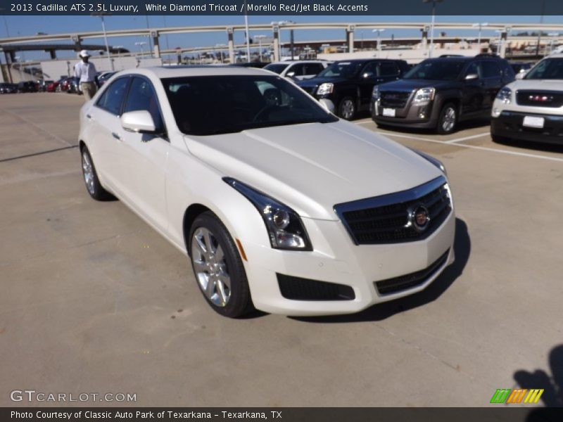 White Diamond Tricoat / Morello Red/Jet Black Accents 2013 Cadillac ATS 2.5L Luxury